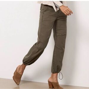 PAIGE Olive Utility Cargo Pants Barrel Leg Cinch Bottom size 28
